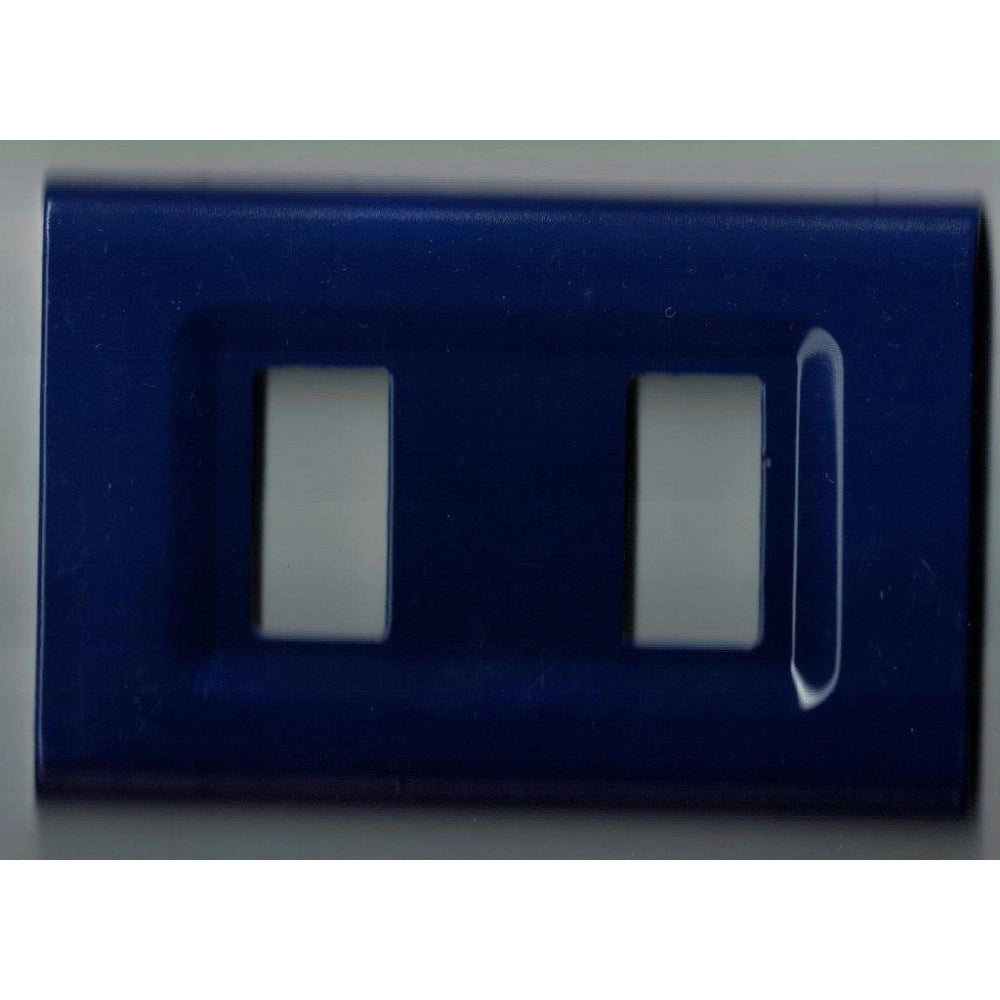 Trade Shop - Placchette Placche In Abs Serie Magic Elite Bticino Compatibili Color Copriprese - Blu -2 Fori     -