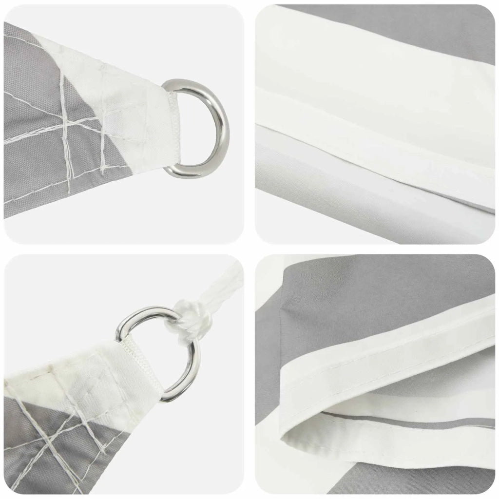Vela da ombra solare Grigio chiaro e bianco 8 x 6 m 42031137