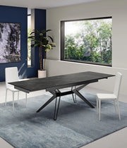 Sedia Cleo Impilabile in Similpelle Imbottita con Struttura in Metallo Bianco - Seduta e Schienale Ergonomici - Design Moderno