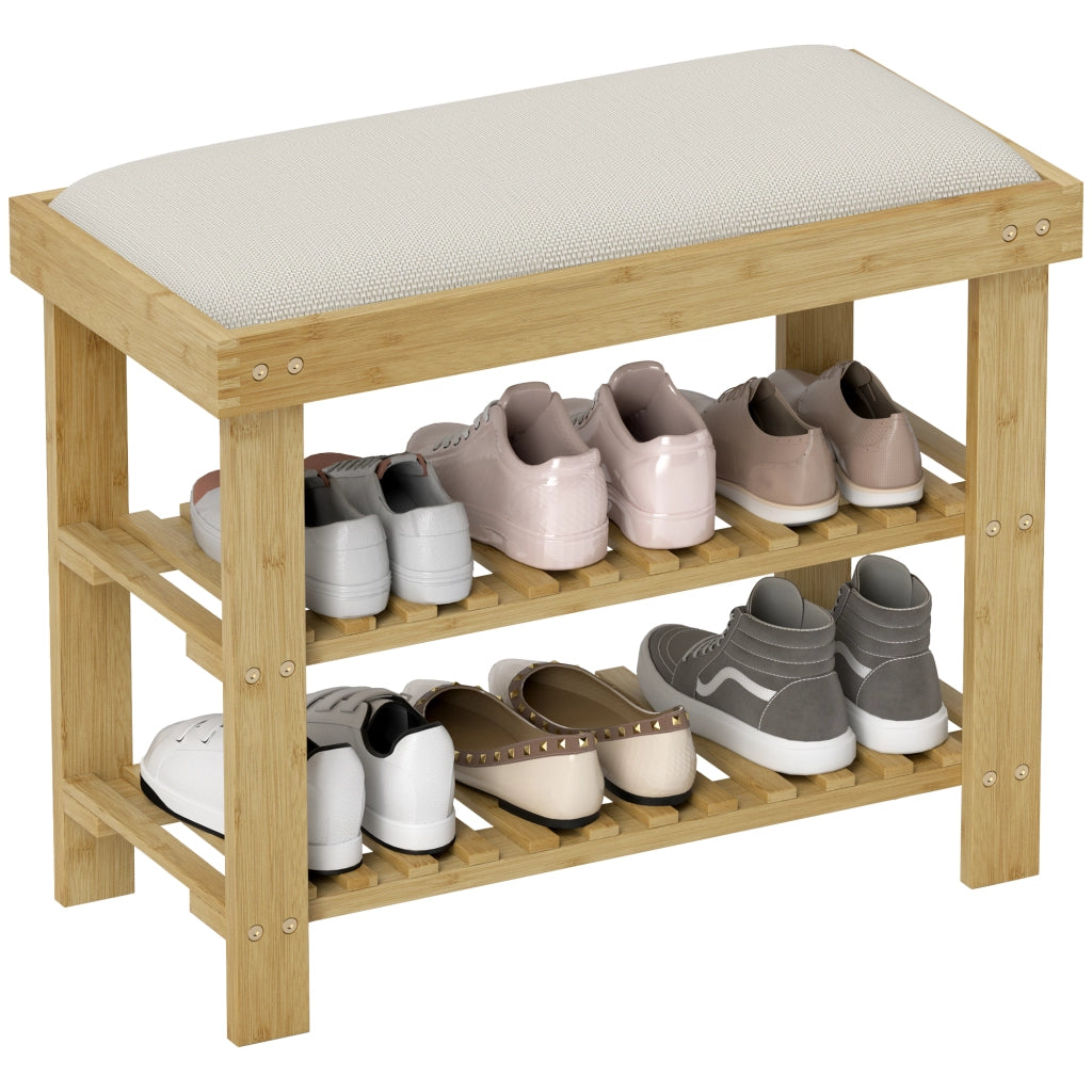 Scarpiera con Cuscino ¨C Minimal ¨C 60x29x49 cm Crema