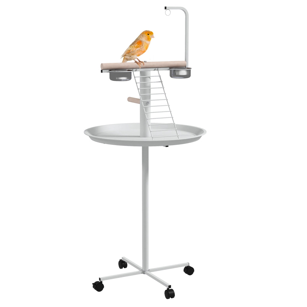 Mangiatoia per Uccelli con Ruote ¨C Minimal ¨C Bianco ?60x138 cm