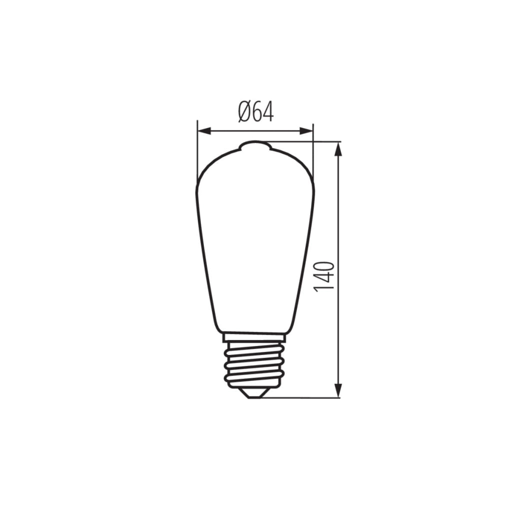 Lampadina LED Kanlux XLED ST64C E27 7W 4000K neutra