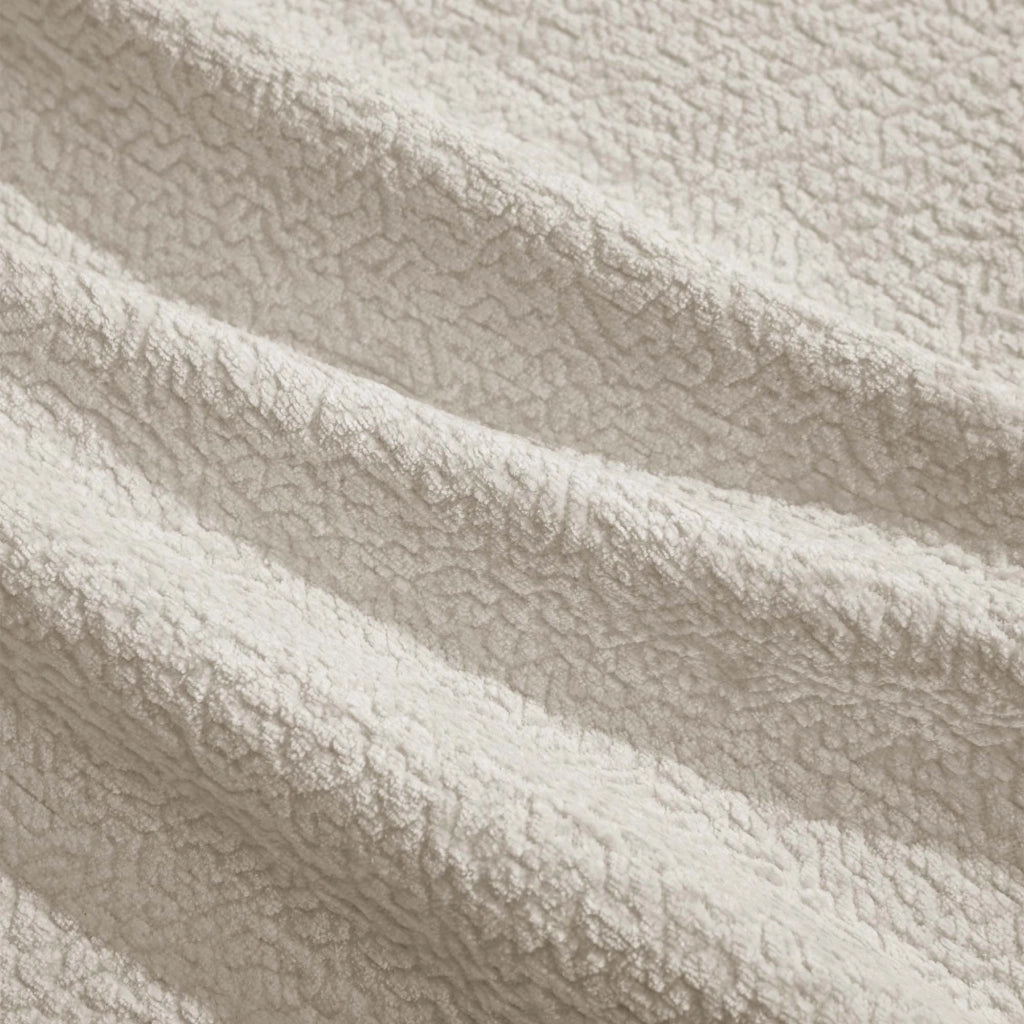 Divano dritto 2 posti modulare con cuscini trapuntati e cuscino lombare in Chenille, Beige chiaro