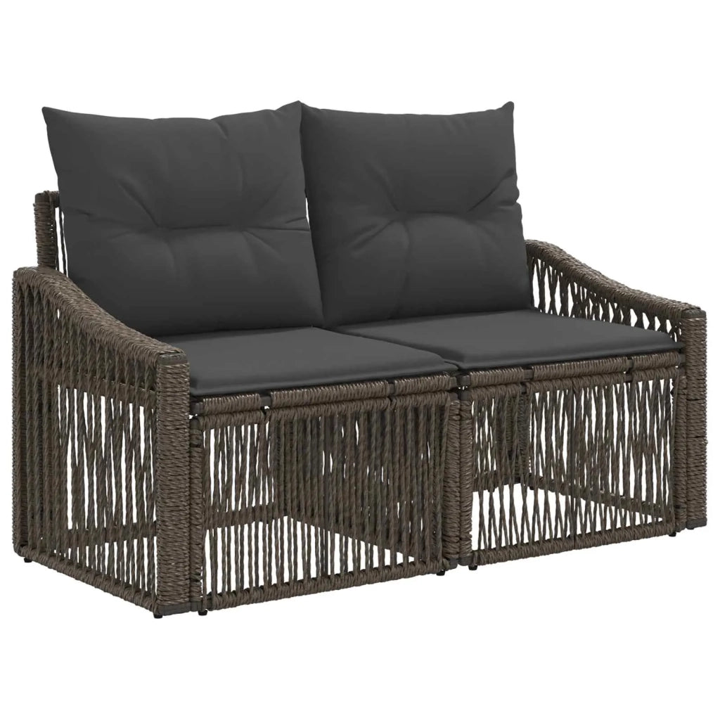 Set Divano da Giardino 9 pz Grigio polyrattan 3436046