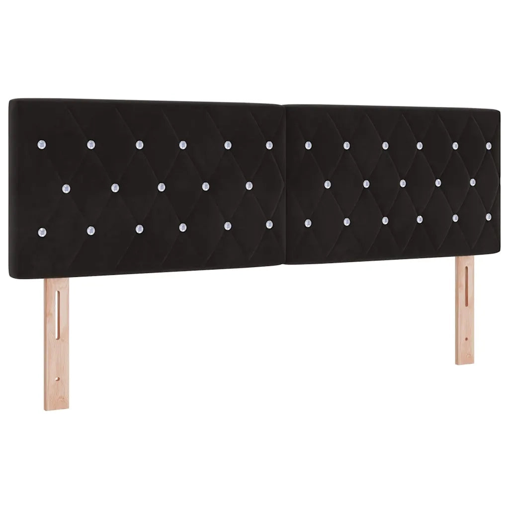 Letto a molle con materasso Nero 200 x 160 cm Poliestere 3341422