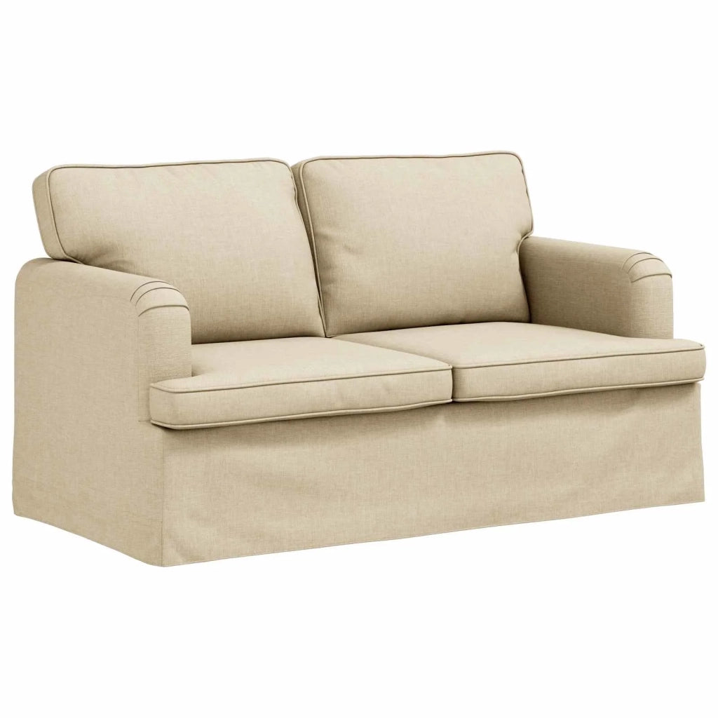 Set di divani 2 pcs Crema 144 x 80 x 85 cm Tessuto 3407521