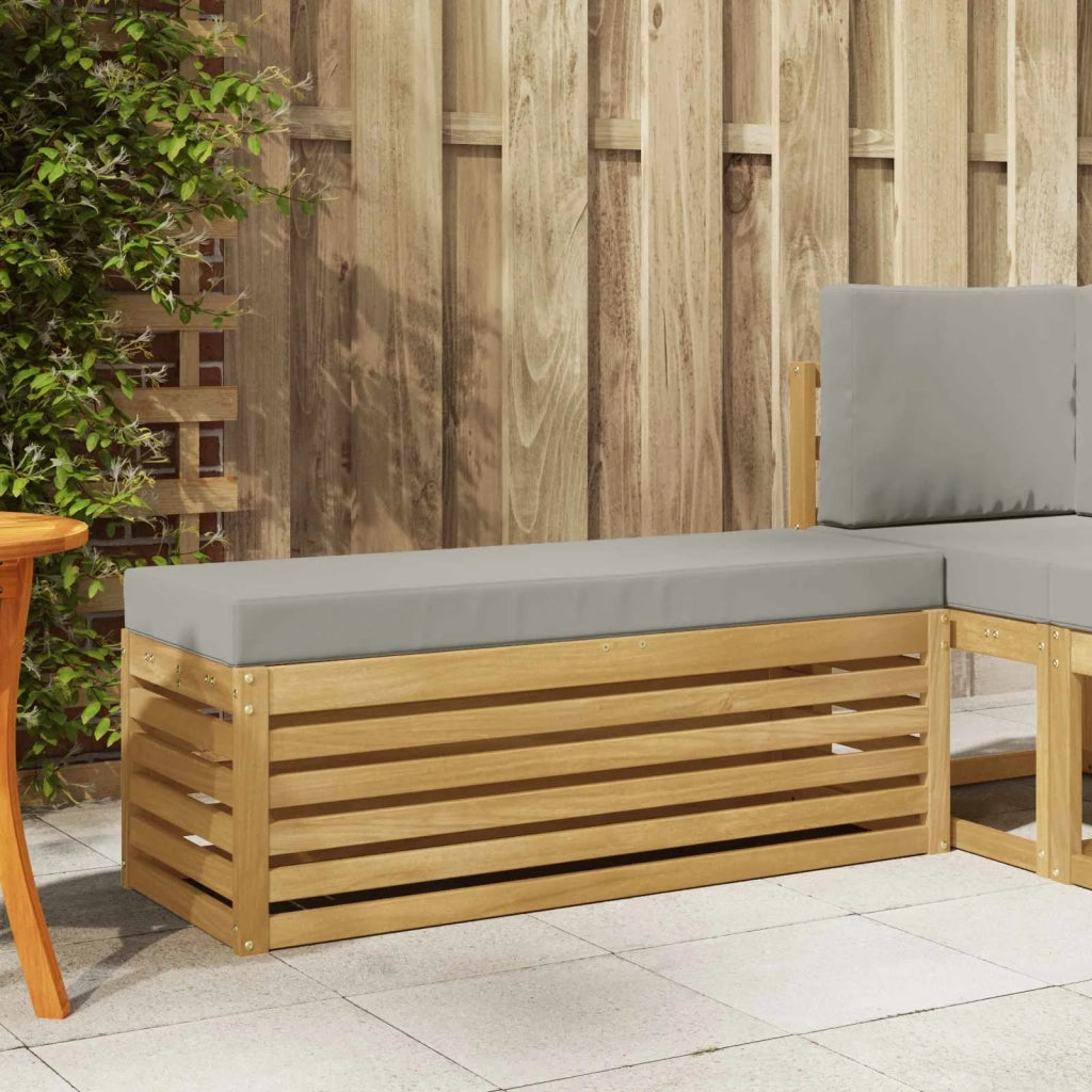 Sedia da giardino-Panca da esterno con cuscino Bianco 627804
