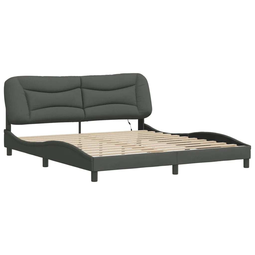 Letto matrimoniale | Letto per adulti | Giroletto con LED senza Materasso Hvar 180x200 cm Tessuto