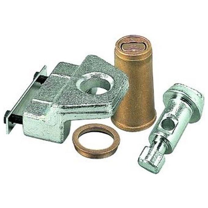 Corbin PAL400043 Gruppo Accessori per Lucchetto Corazzato Serranda Basculante Campana Ottone Staffa Perno Acciaio Zincato
