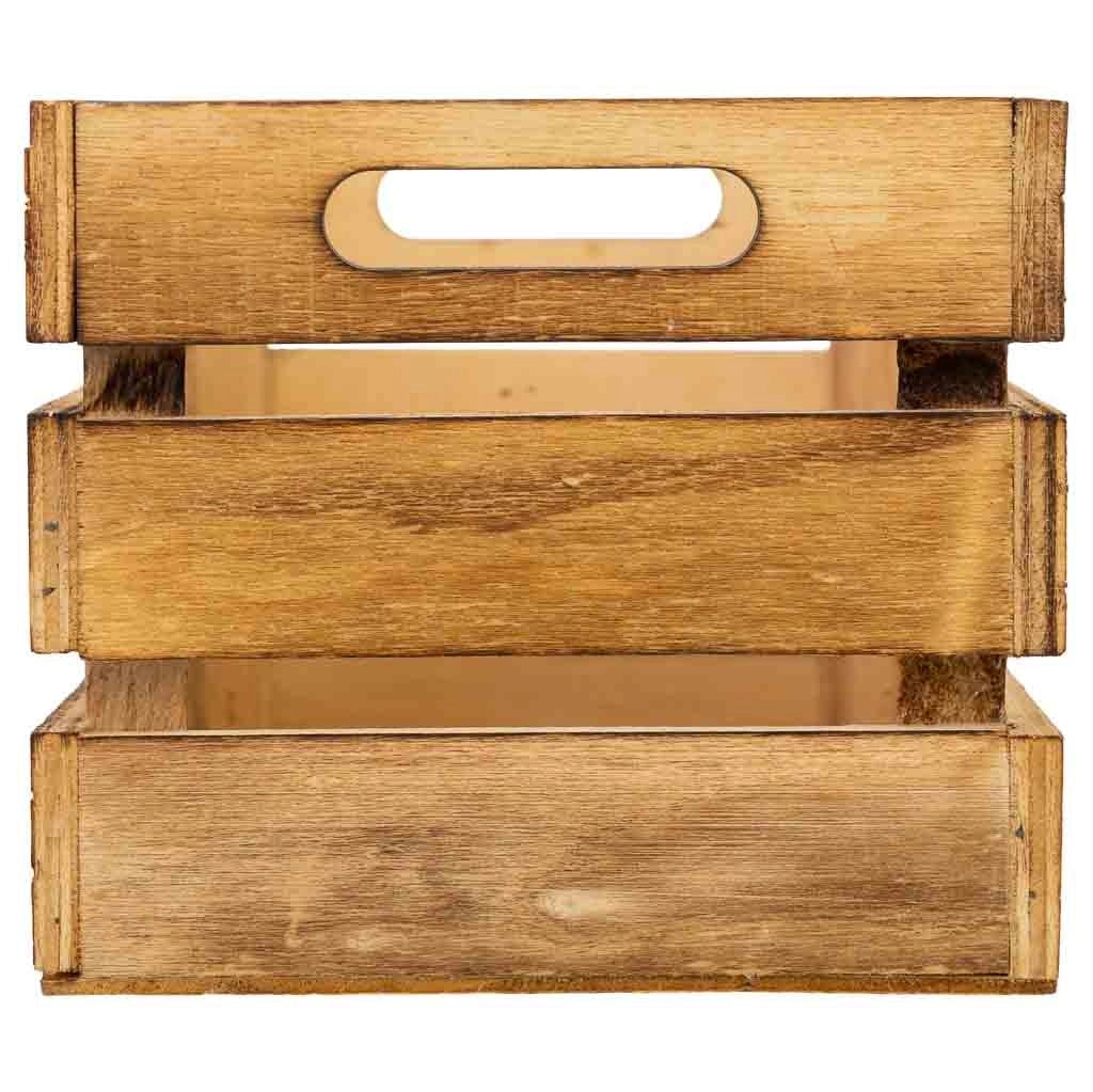 Cassetto in legno marrone 18x12x10h cm