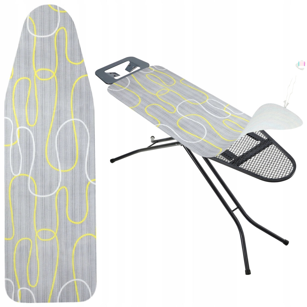 Fodera per asse da stiro KADAX 127x47 cm con retro elasticizzato e lacci.