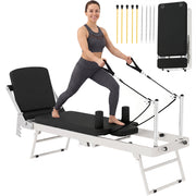 Letto Pilates Pieghevole con Elastici ¨C Zephmum ¨C Grigio