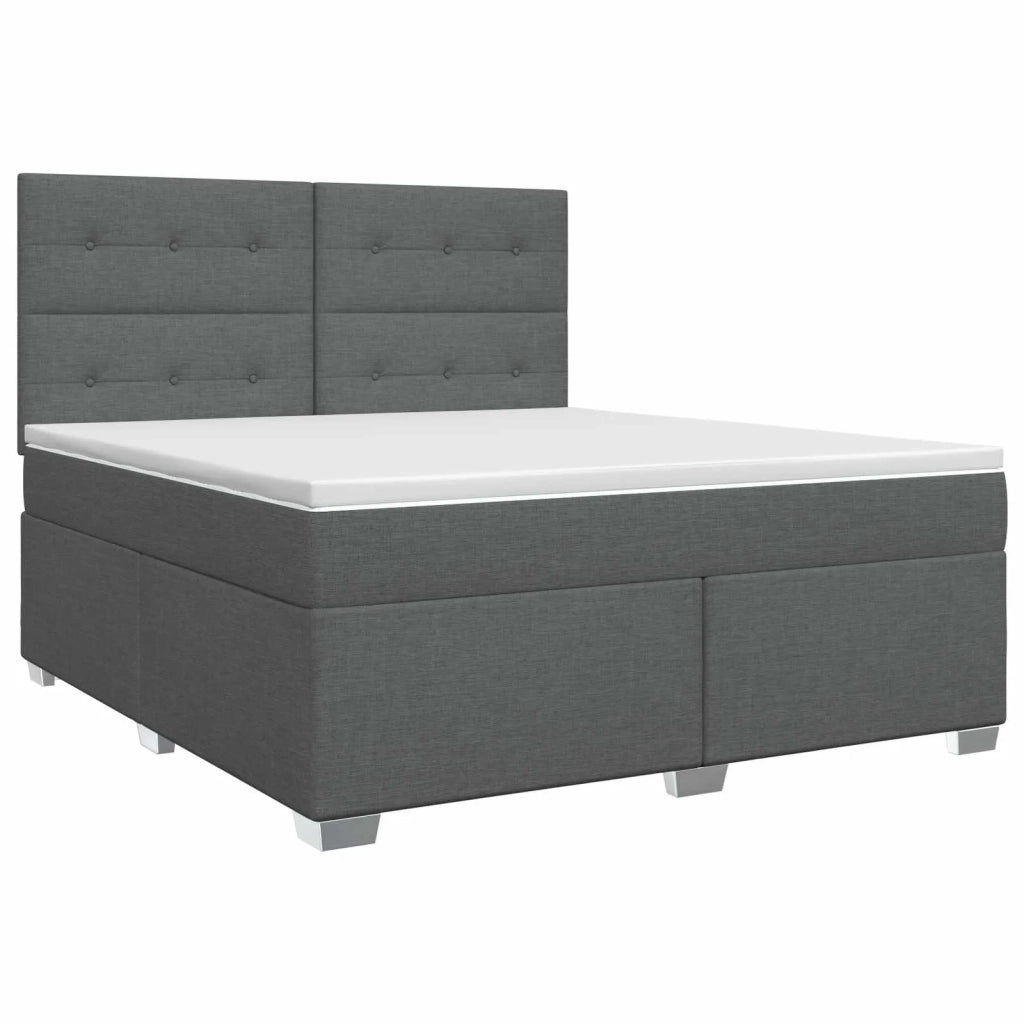 Letto box spring con materasso Grigio Scuro 140 x 190 cm 3453403