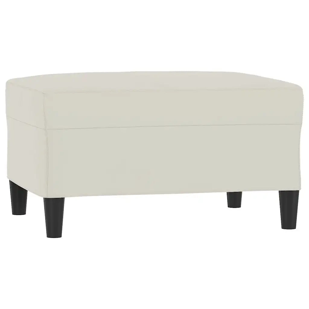 Set di Divani 4 pz con Cuscini Crema in Velluto