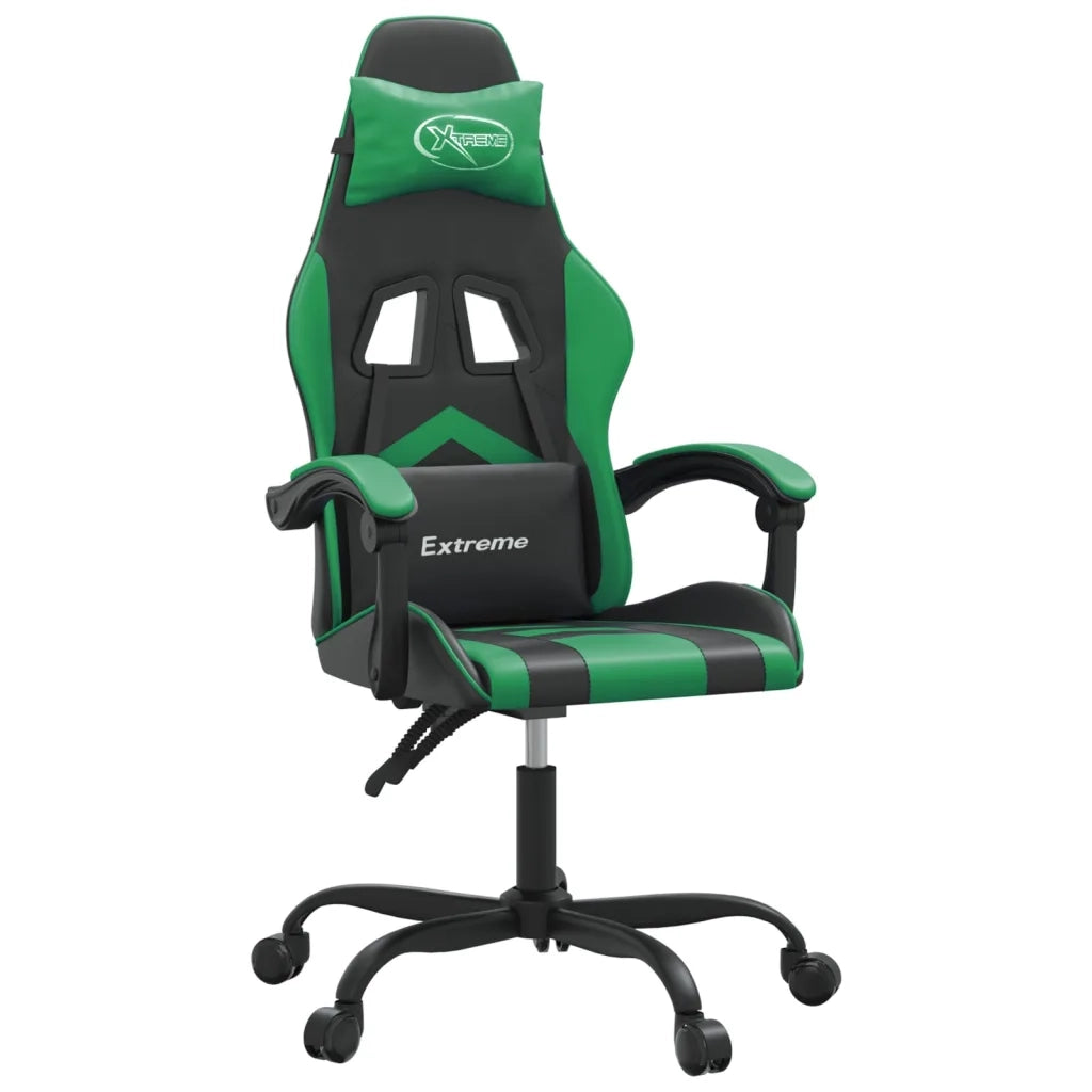 Sedia da Gaming Nera e Verde in Similpelle 3143893