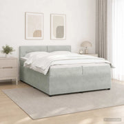 Letto box spring con materasso Grigio Chiaro 200 x 200 cm 3453209