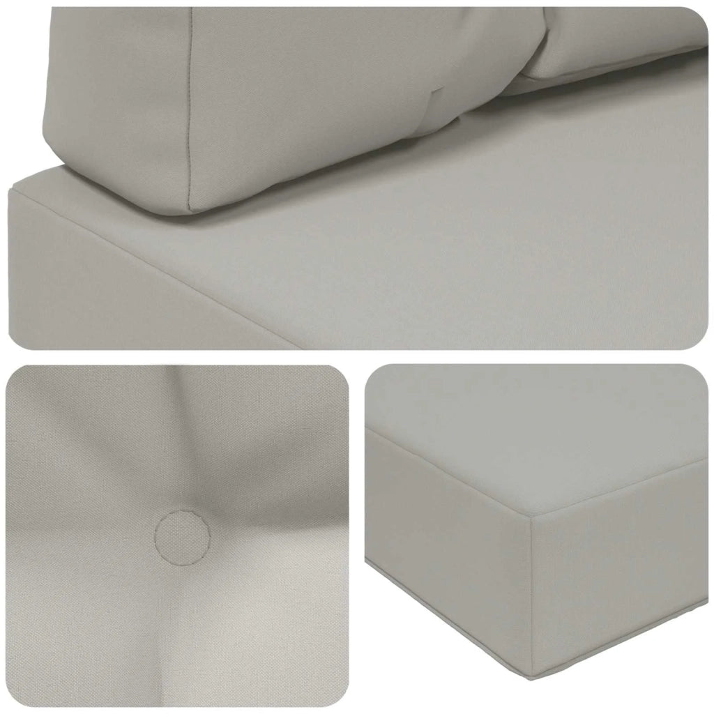 Cuscino per divano da esterno 2 pcs Grigio Poliestere 900728