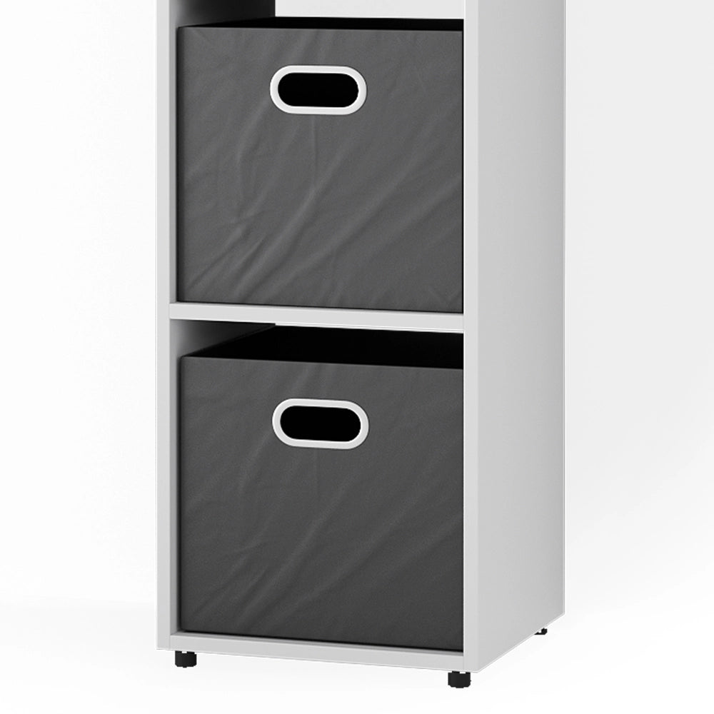 Vicco Divisorio per ambienti Bianco 142.5 x 36.2 cm con 2 scatole pieghevoli