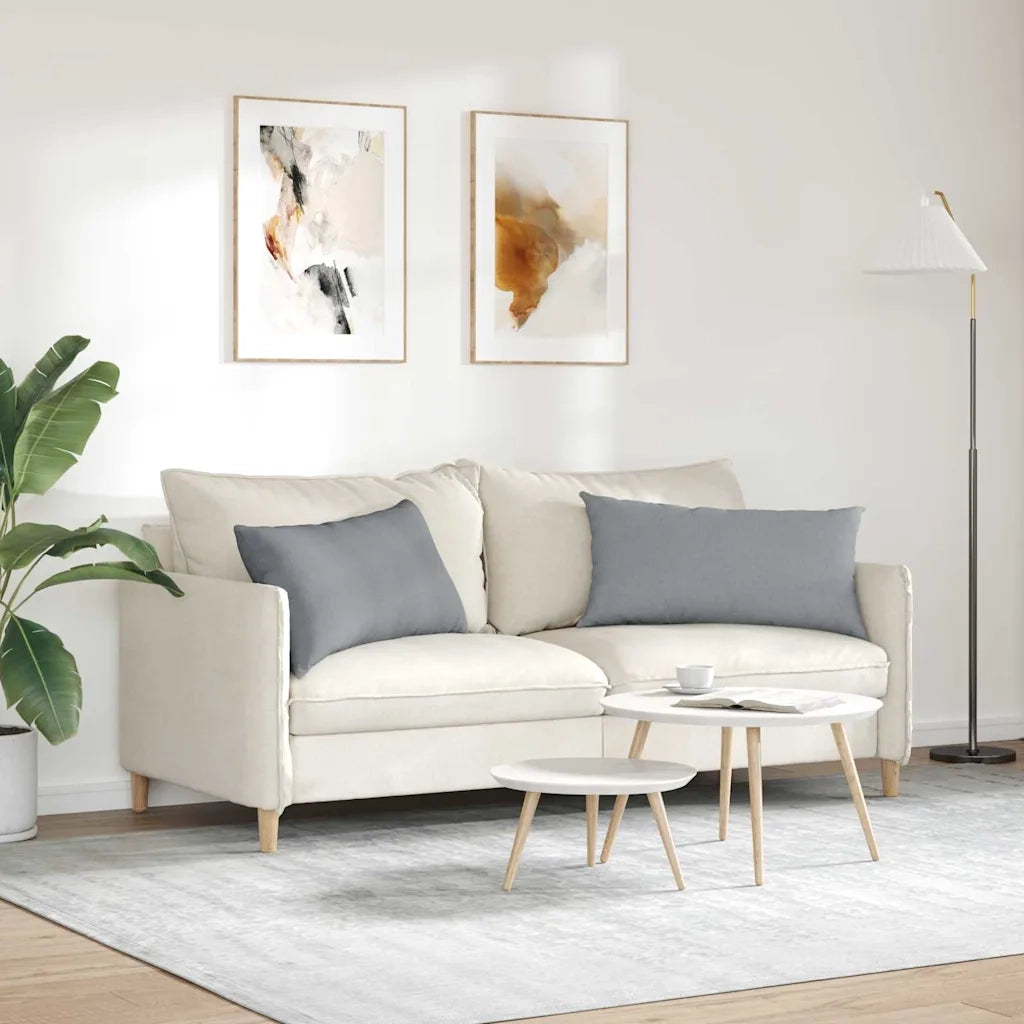 Cuscini da Divano 2 pcs Grigio chiaro 80 x 40 cm Tessuto 42013696