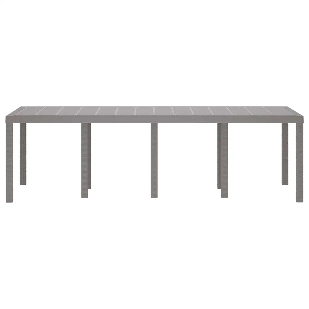 Tavolo da Giardino Grigio chiaro 250 x 100 x 73 cm polyrattan 3378519