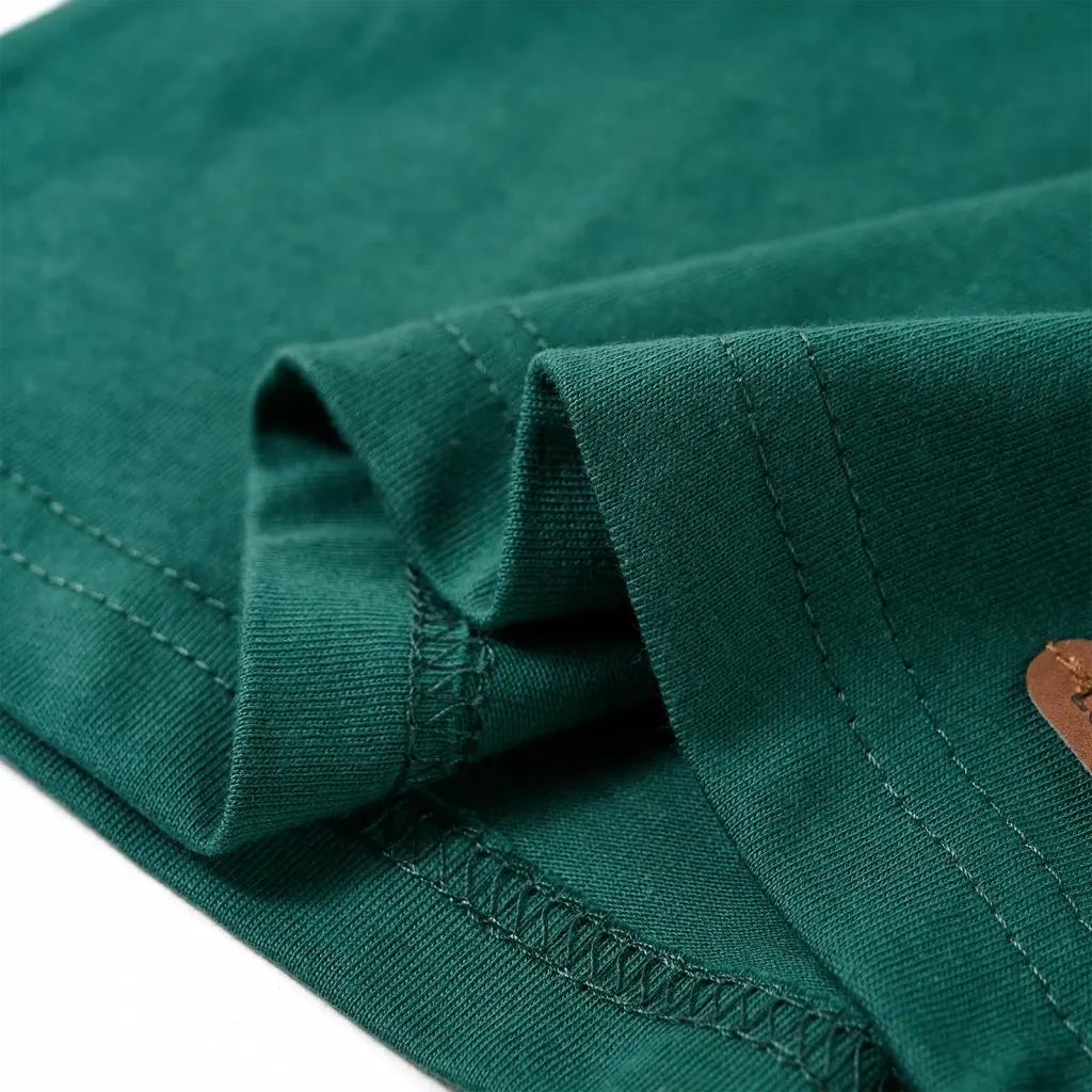 Maglietta per Bambini Maniche Lunghe Verde 128