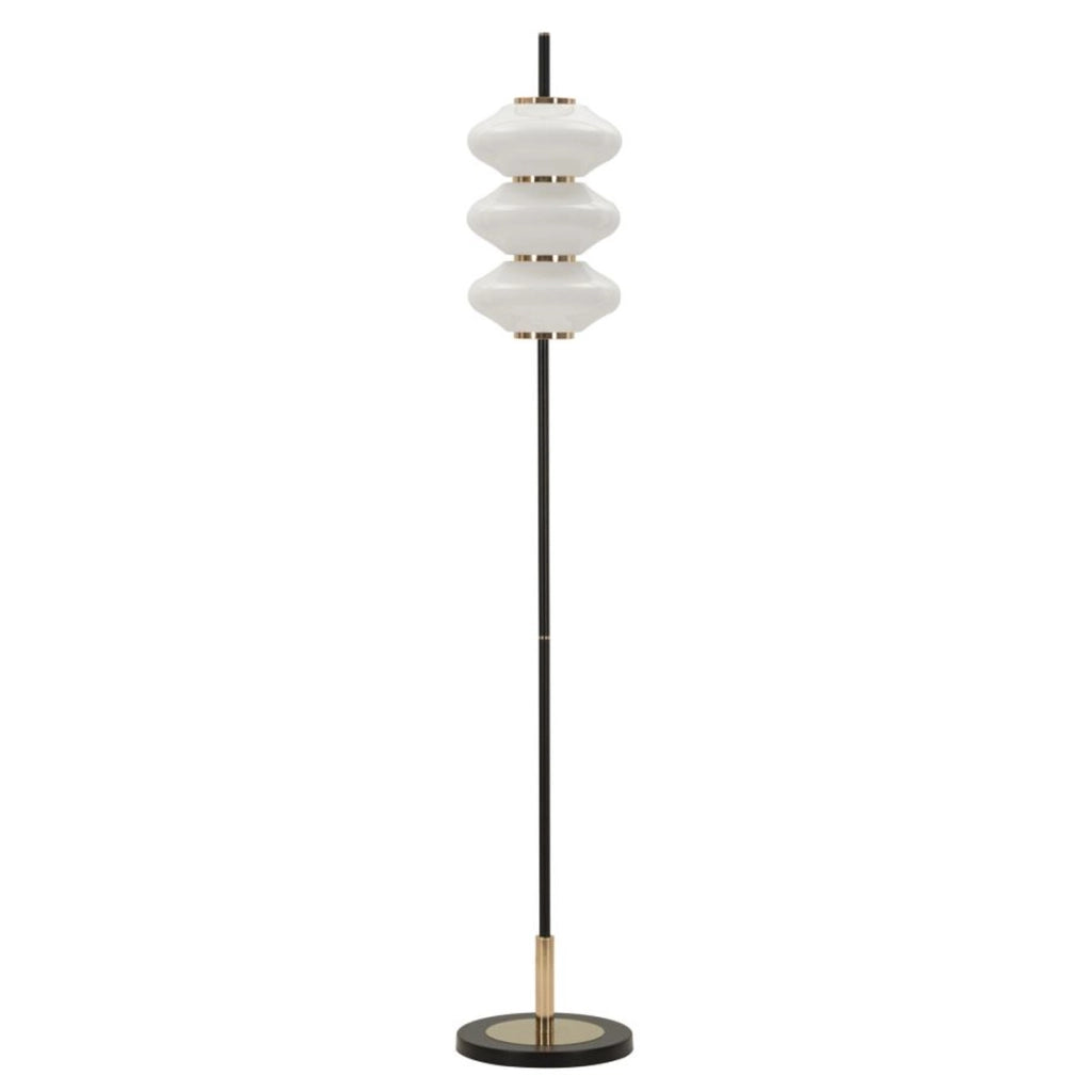 Lampada da Terra VKH920, Bianco, Vetro, 30x30x168 cm