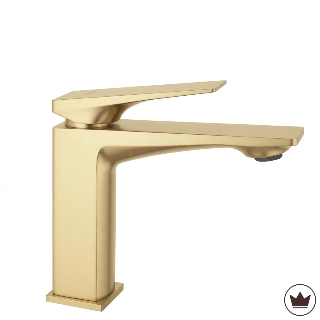 Rubinetto Da Lavabo Premium Rea Prime Brush Gold Low