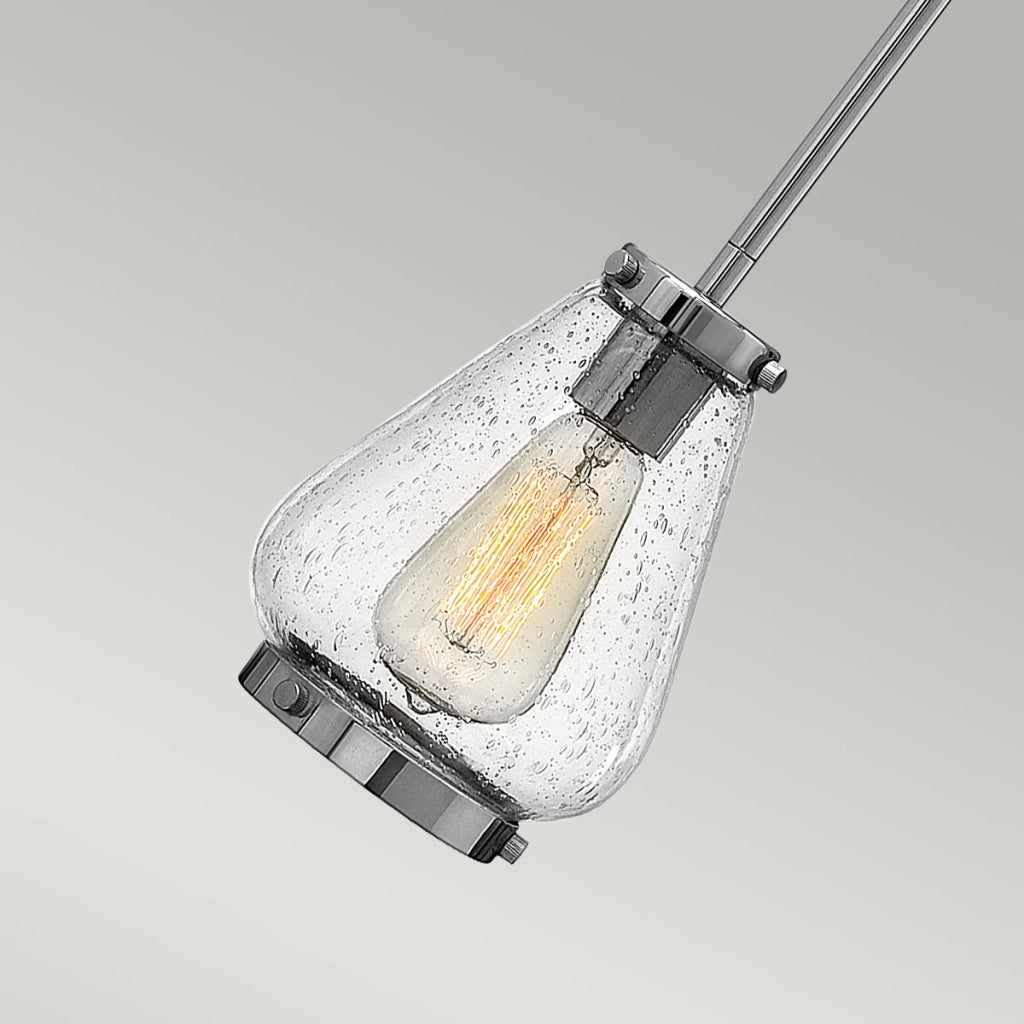 Lampada a sospensione Hinkley Finley cromo E27 Ø15,2