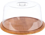 Piatto di servizio in bambù a forma rotonda con coperchio - Ø 25 cm
