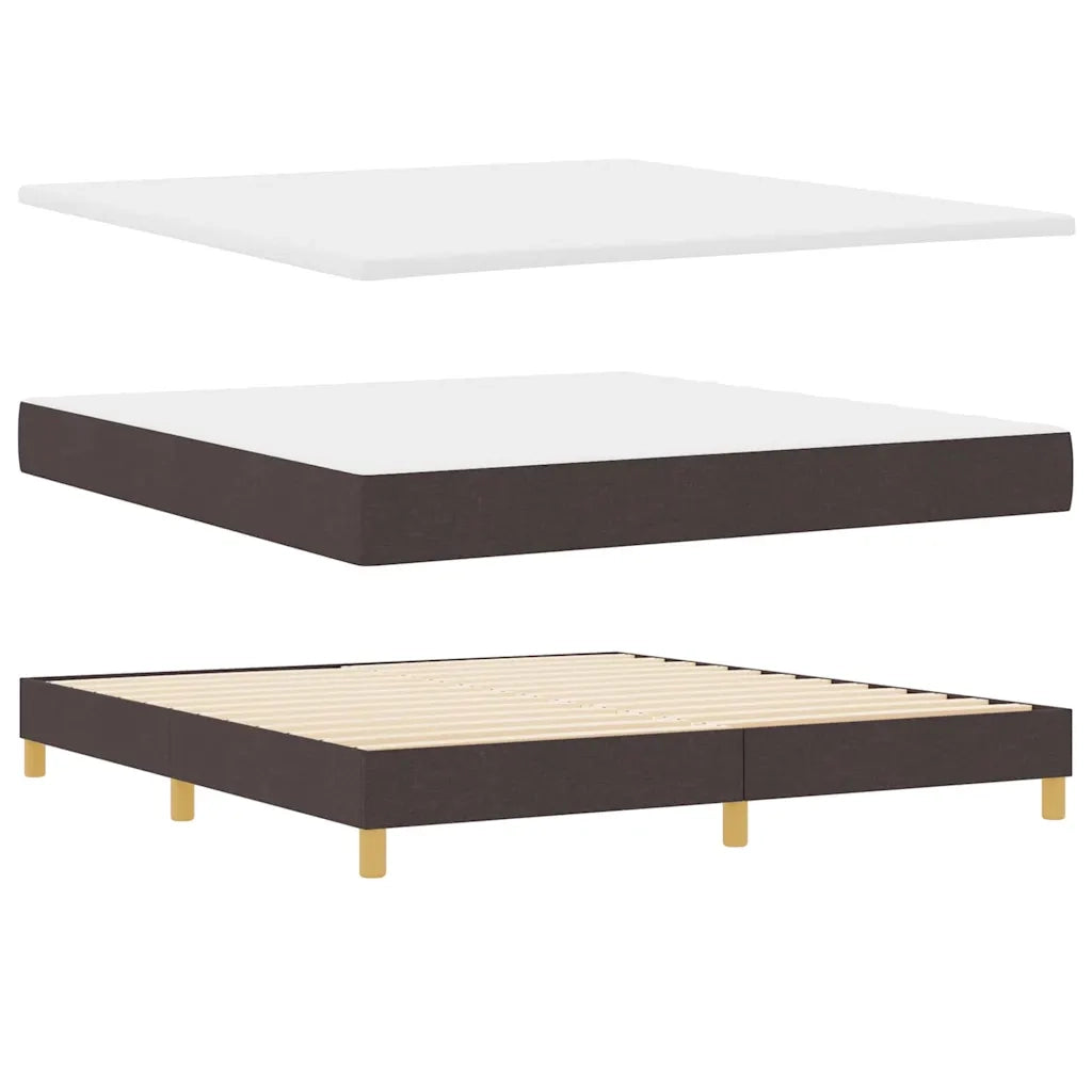 Letto a molle con cuscino Marrone Scuro 180 x 200 cm Tessuto 3338940