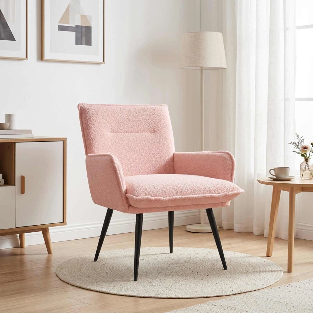 Poltrona Rosa Bouclé 42047694
