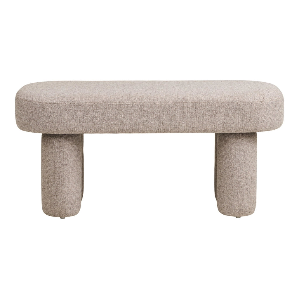 Panca Weston, Beige, Tessuto, 36x95x45 cm