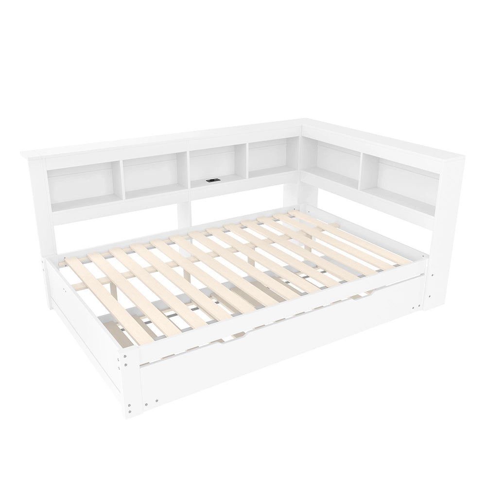 Divano letto 140x200cm?- Xylo - gigogne USB bianco