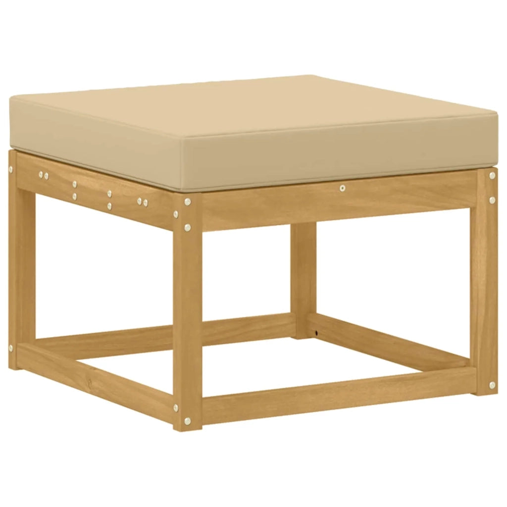 Set di divani da esterno 7 pz Bianco e Beige 3387902