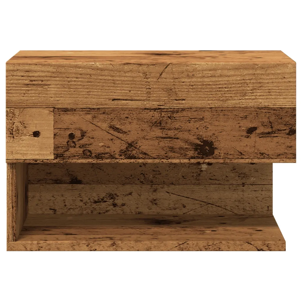 Comodini da Parete 2pz Legno Antico 856821