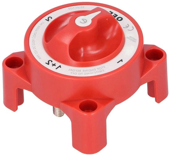 Accendiswit 4-pozioni per Camper e Barca - Interruttore principale idroimpermeabile 32v 350a - Rosso