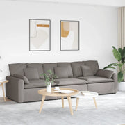 Divano Modulare con Cuscini Tortora 3321092