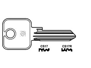 CHIAVI PER CILINDRI CISA 5 SPINE GRANDI- - CS17 DX - 10 pezzi SILCA