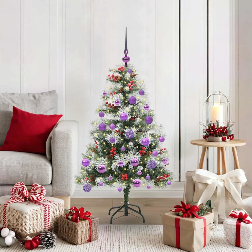 Albero di Natale artificiale Verde e bianco 120 cm 3395167