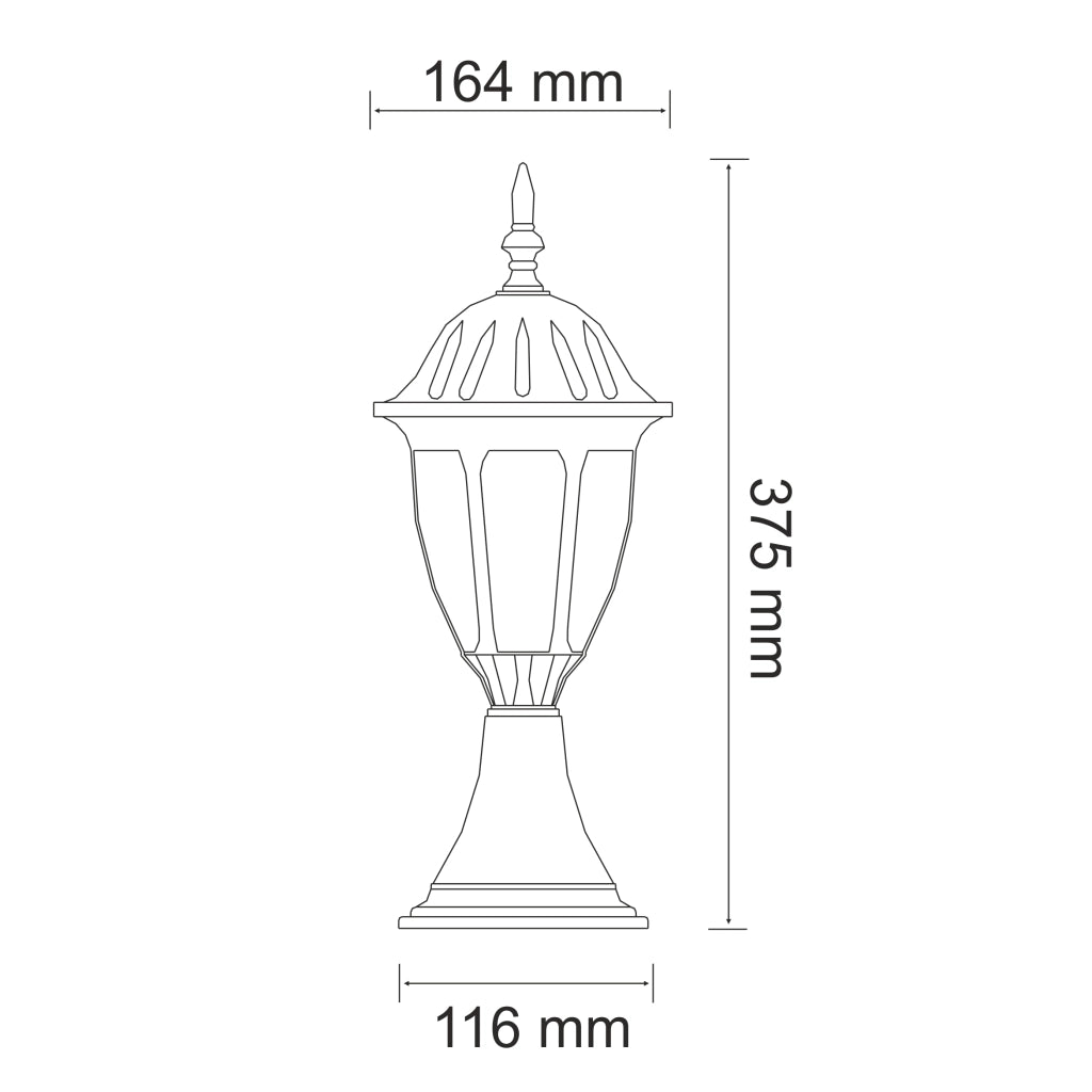 Lampada da esterno bassa FLORENCIA patina E27 Polux
