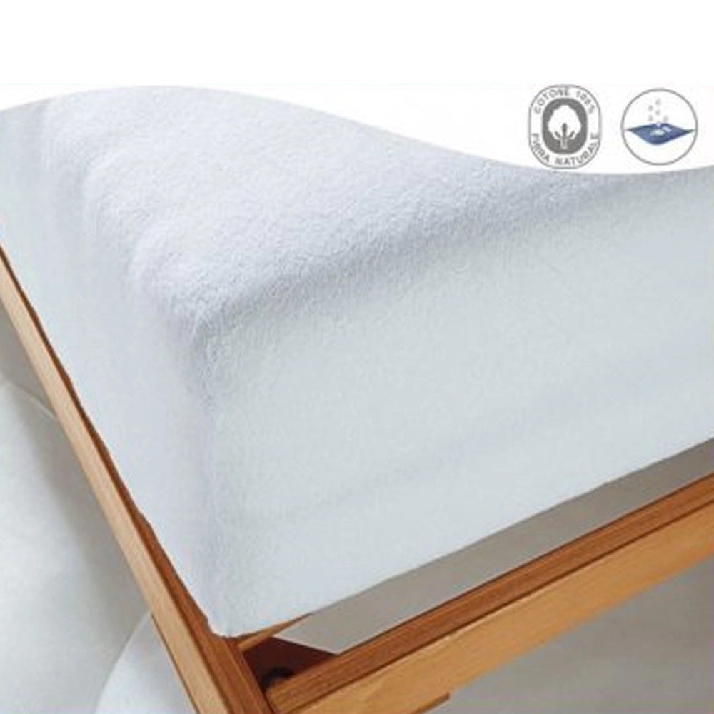 Trade Shop - Coprimaterasso Impermeabile 1 Piazza E Mezza Con Angoli Elastici 130x195cm -