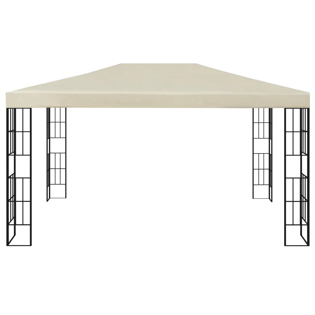 Gazebo | Pergolato con Stringa di Luci LED 3x4 m Crema