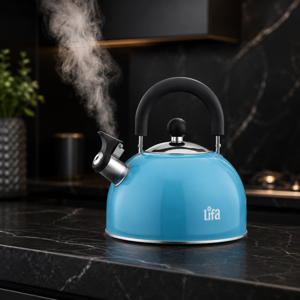 Bollitore Inox Fischio Xtra Acciaio Inox azzurro 1,5 Litri