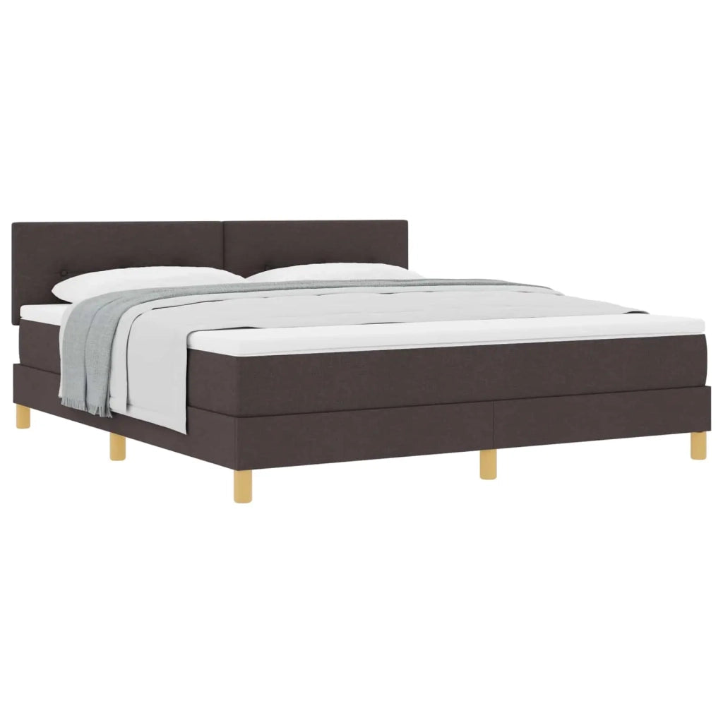 Letto a molle con cuscino Marrone Scuro 180 x 200 cm Tessuto 3338940