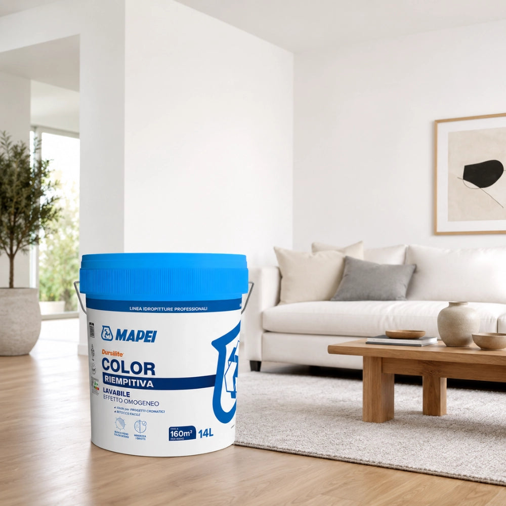 Mapei dursilite color idropittura murale lavabile per interni 14l