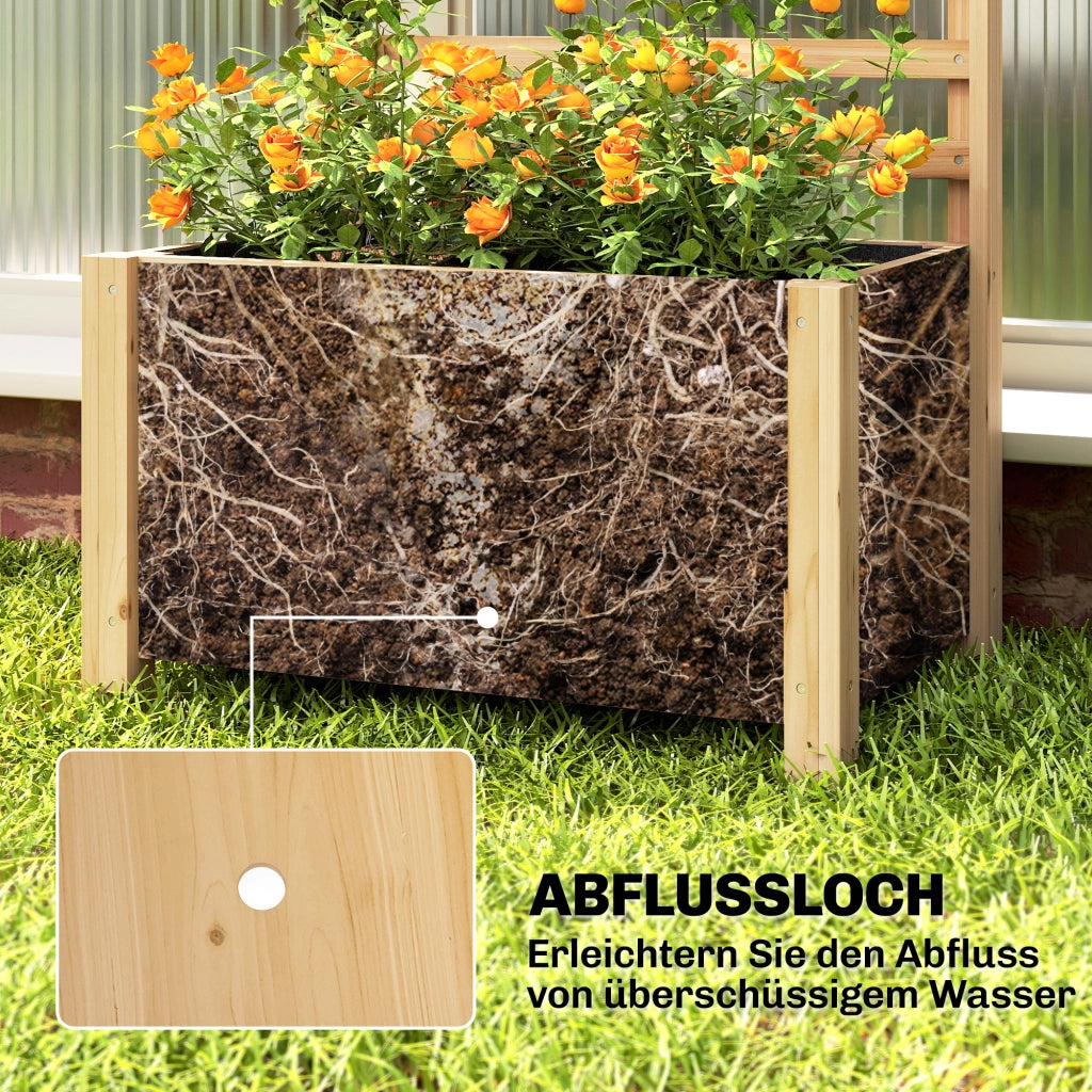 Hochbeet con graticcio in legno ¨C Minimal ¨C 60x39x120 cm