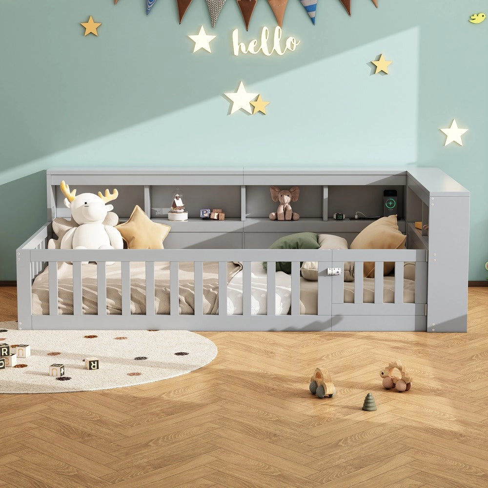 Divano Letto con Contenitore e Doghe ¨C MINIMAL ¨C Grigio 90x200