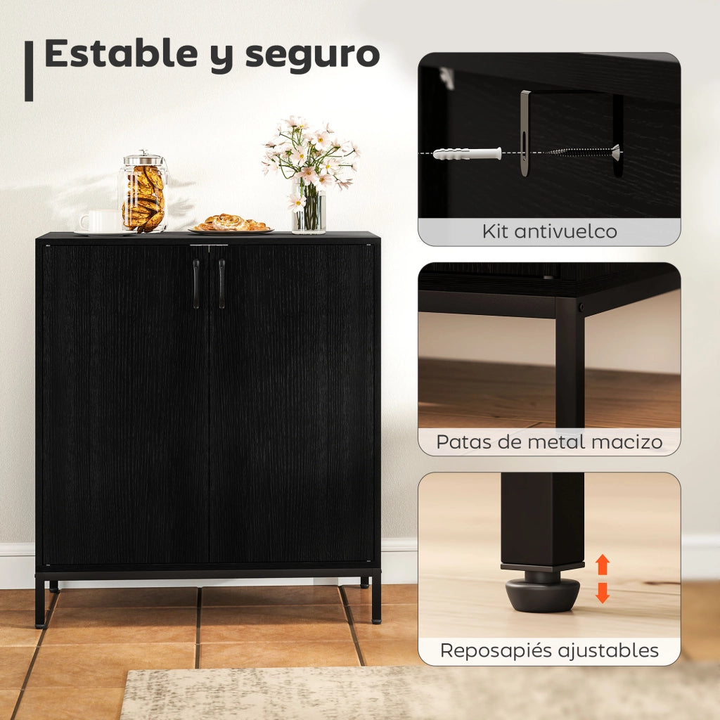 Cassettiera Moderna ¨C Minimal ¨C Nero 80x40x90 cm
