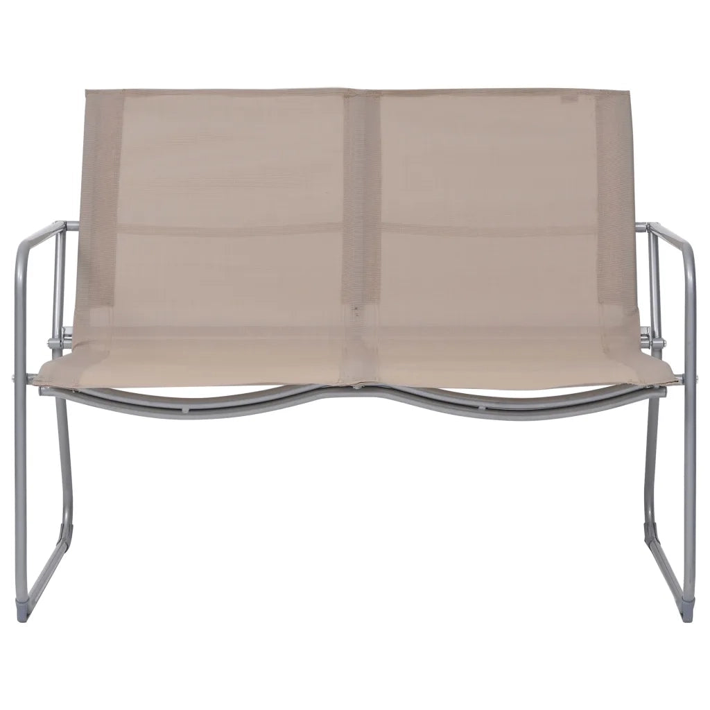 Set Divano da Giardino 4 pz | Set Salotto da Giardino in Tessuto e Acciaio Grigio Talpa