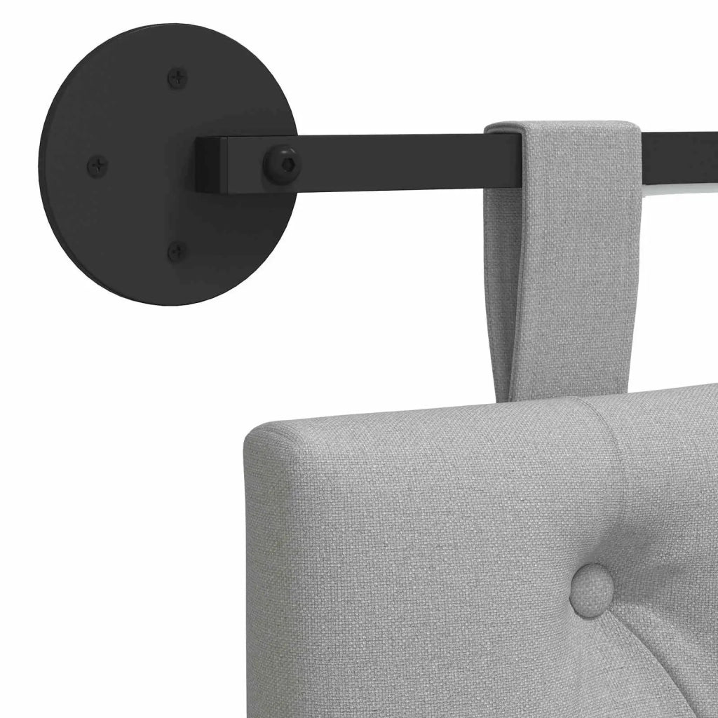 Testiera | Testata sospesa Con luce LED Grigio Nuvola Tessuto
